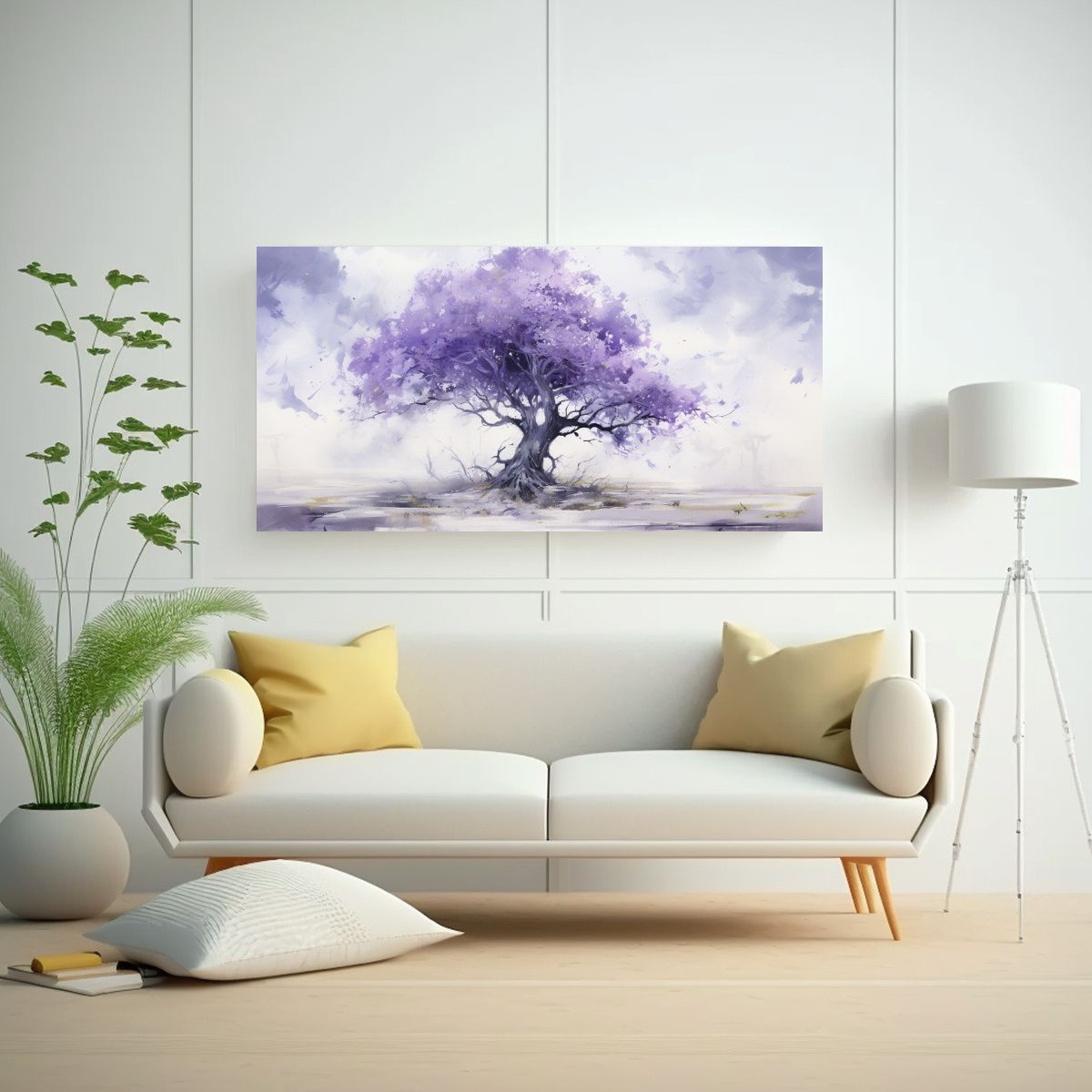 GENERICO - Cuadro Conceptual Abstracto De Un Roble En 140x70 Cm