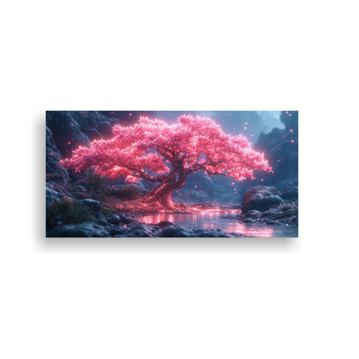 GENERICO - Pintura Decorativa Holográfica De Lienzo Rosa 120x60 Cm