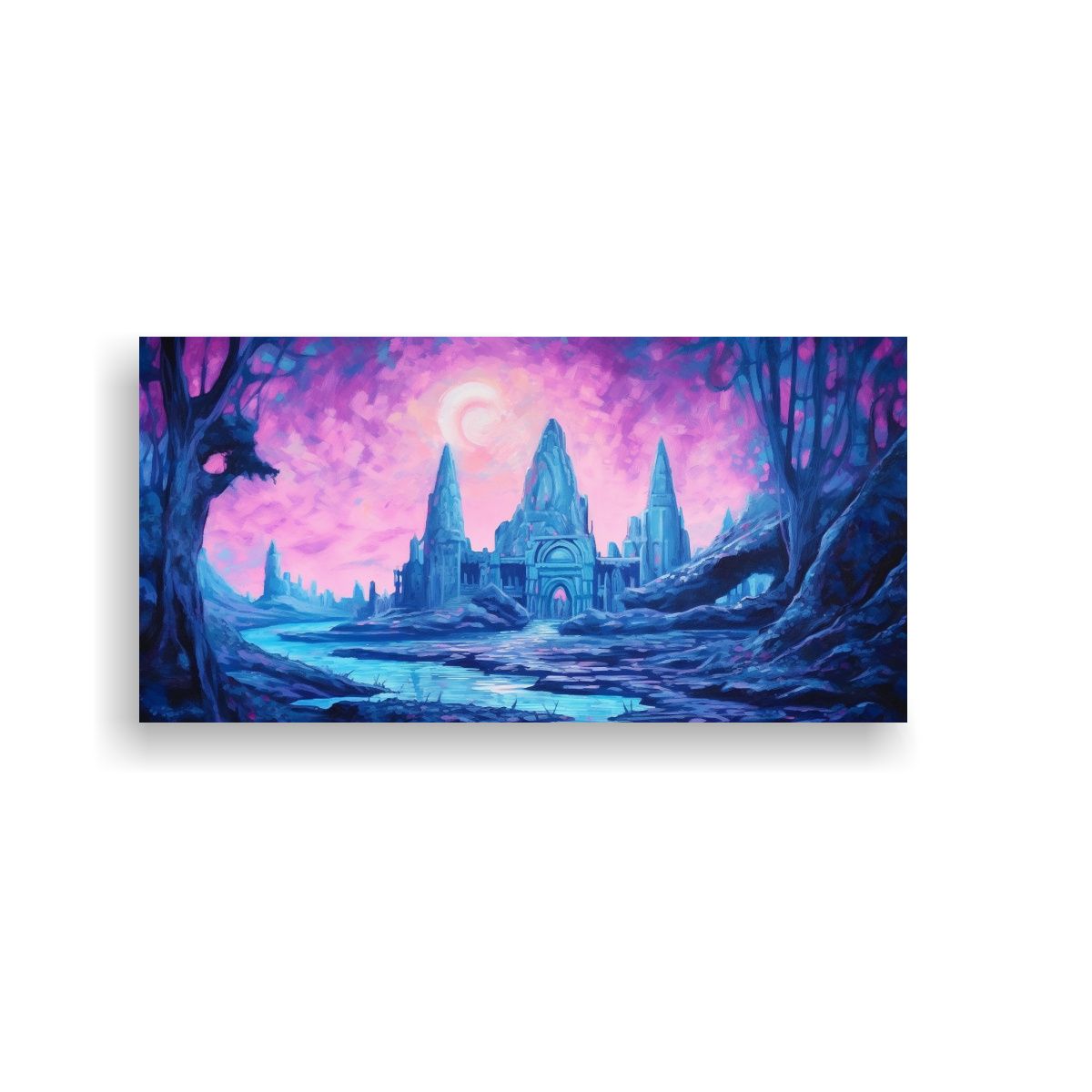 GENERICO - Cuadro Moderno Estilo Misterio Y Misticismo Para 140x70 Cm