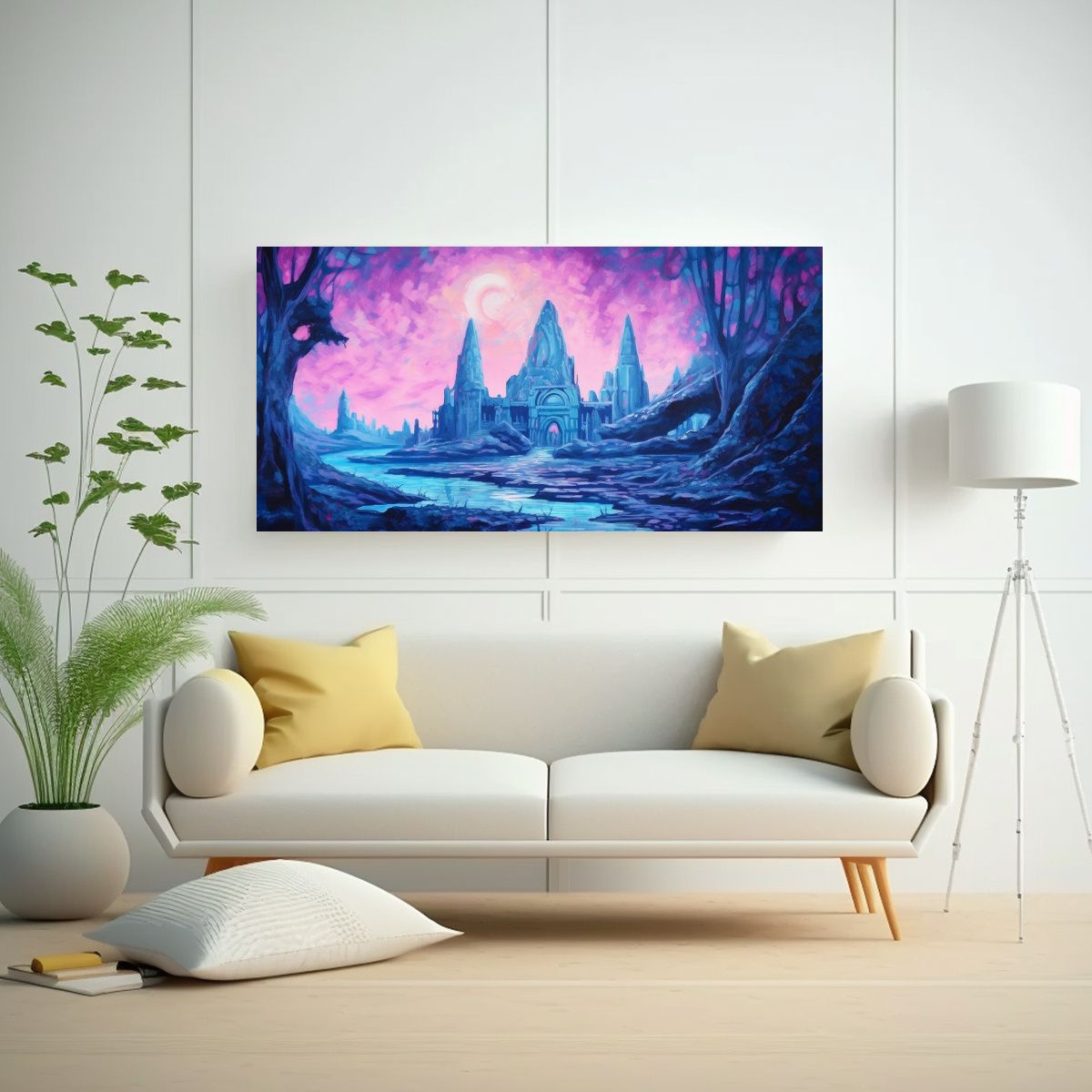 GENERICO - Cuadro Moderno Estilo Misterio Y Misticismo Para 140x70 Cm