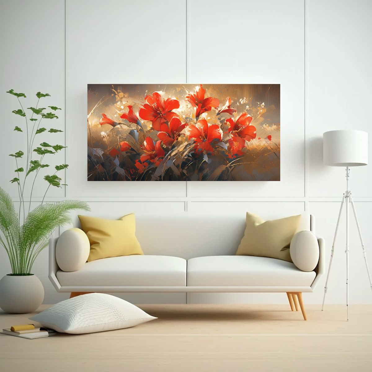 GENERICO - Pintura Arte Patron Intenso En Lienzo Con 120x60 Cm