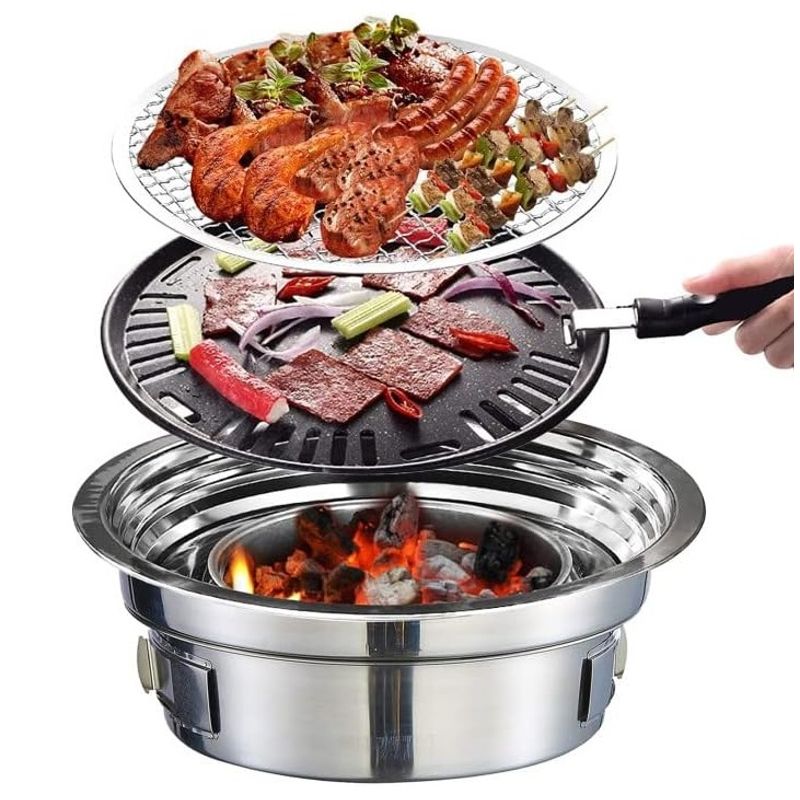 GENERICO - Parrilla Barbacoa Coreana Acero Inoxidable