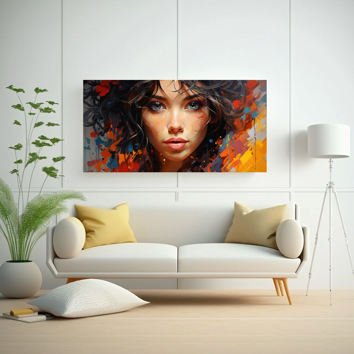 GENERICO - Pintura En Bastidor De Concepto A Todo Color De 140x70 Cm