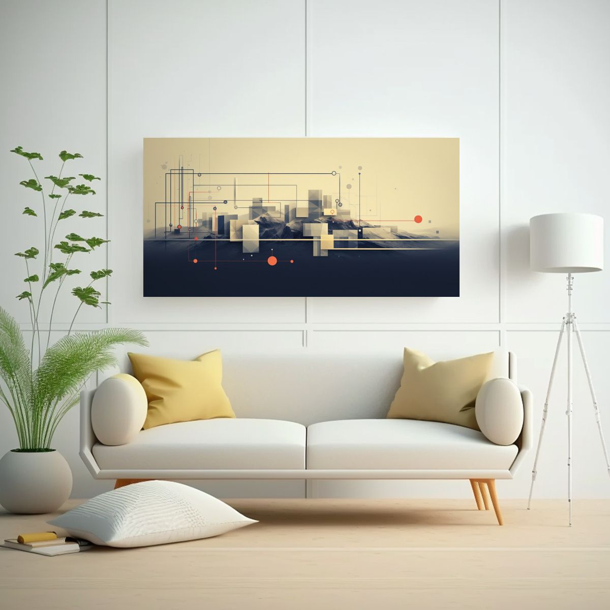 GENERICO - Fondo De Portada De Facebook Con Líneas Y Formas 140x70 Cm.