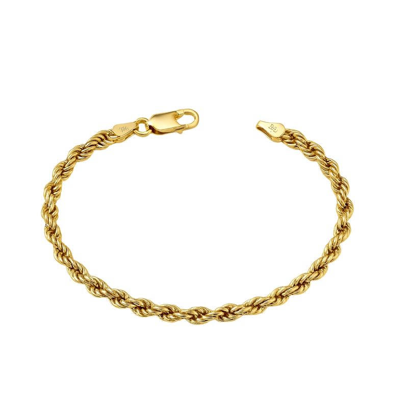 JB JOYAS BARON - Pulsera Plata Esterlina 925 Revestida en Oro 18kt Turbillón