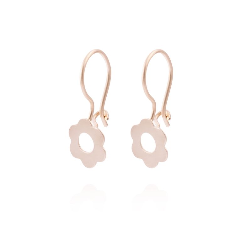 JB JOYAS BARON - Aros Oro Miel 18kt Margarita Fija
