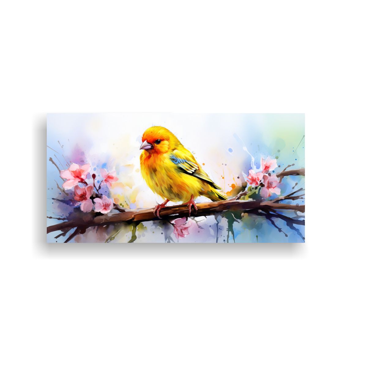 GENERICO - Pintura Acuarela Colorida Estilo Canario Para 140x70 Cm