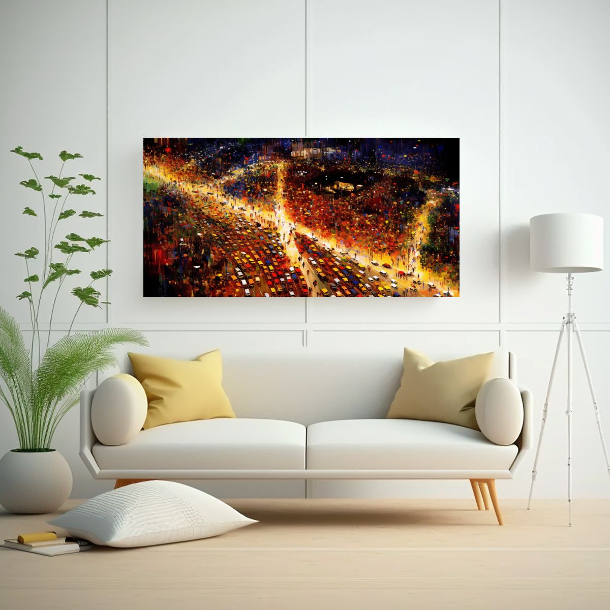 GENERICO - Pinturas Decorativas Red De Autopistas Capturada 140x70 Cm