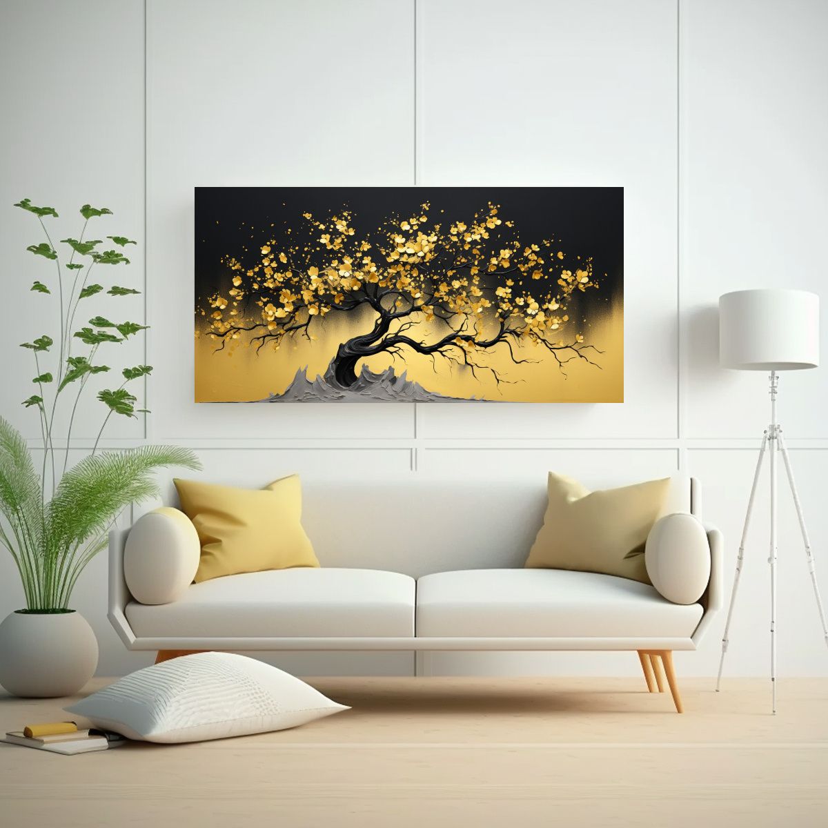 GENERICO - Arte De Pared Composición Dinámica Árbol De 140x70 Cm