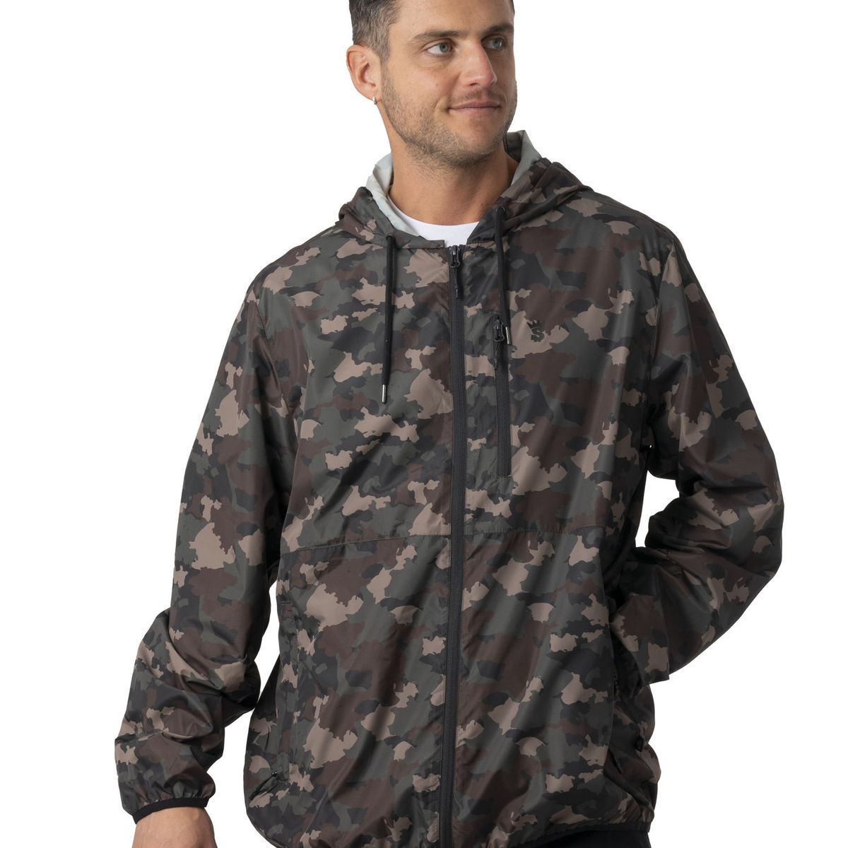 STOKED - Chaqueta Hombre Cortavientos Oleaje Camo Stoked