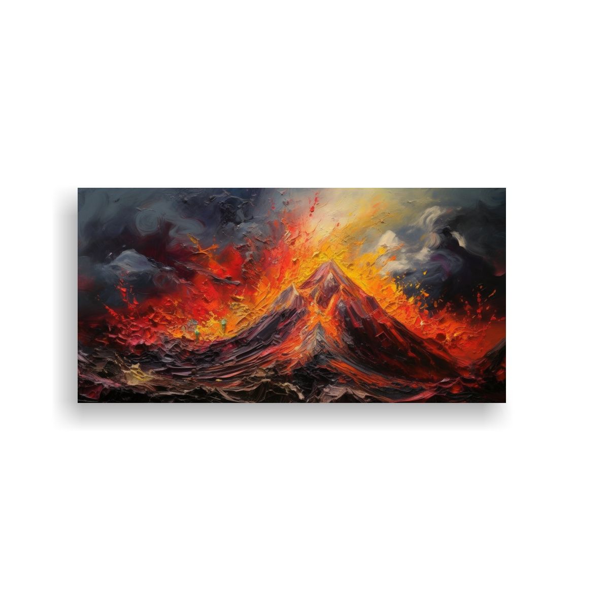 GENERICO - Pinturas Decorativas Con Erupción De Volcanes Y 120x60 Cm