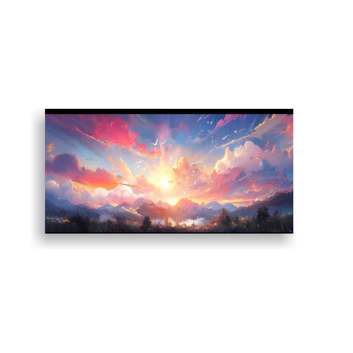 GENERICO - Pinturas Abstractas De Decoración Con Arcoíris 140x70 Cm