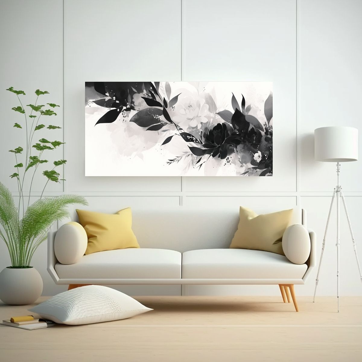 GENERICO - Cuadro Inspiración En Blanco Y Negro Con 120x60 Cm