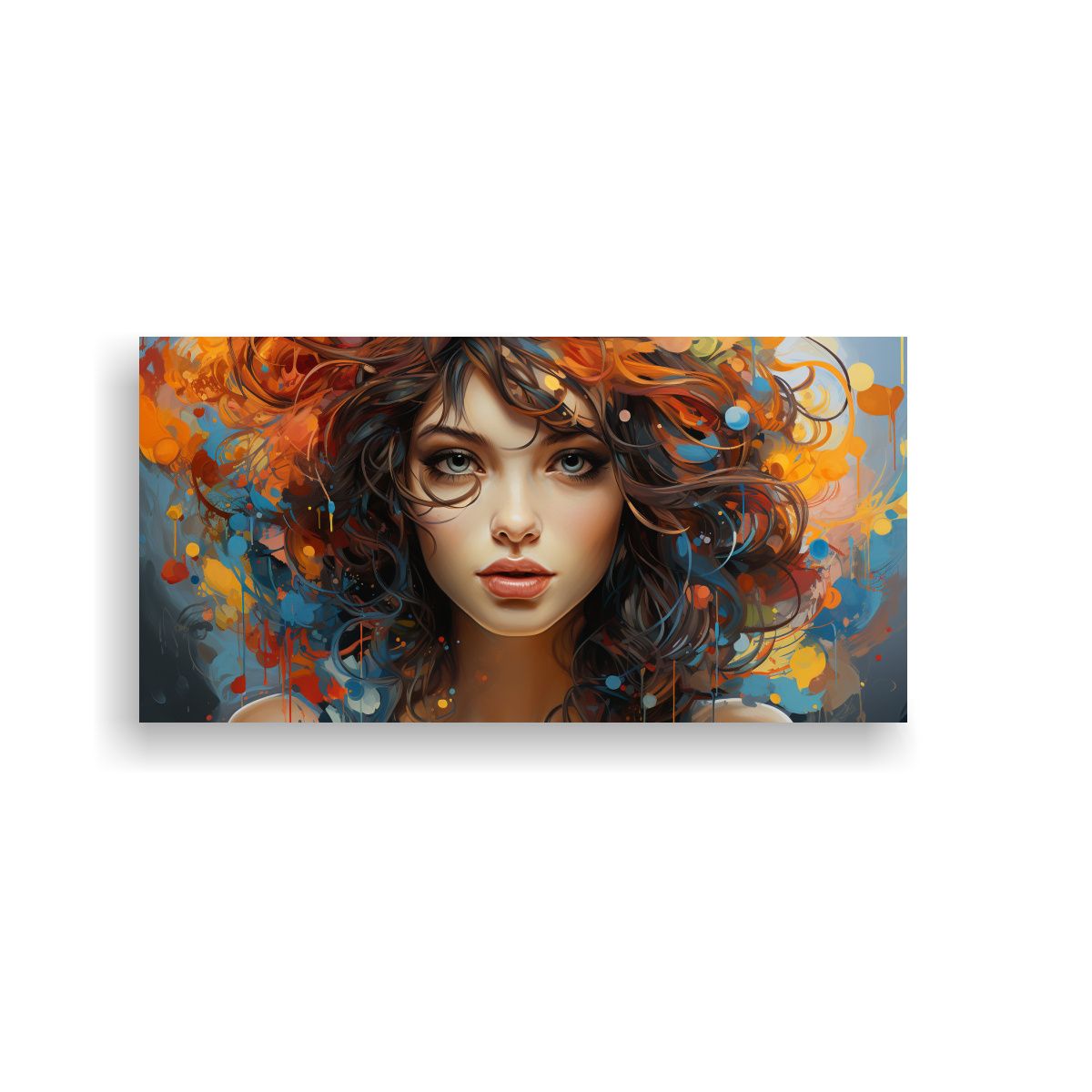 GENERICO - Pintura Impactante De Una Chica Comiendo 140x70 Cm