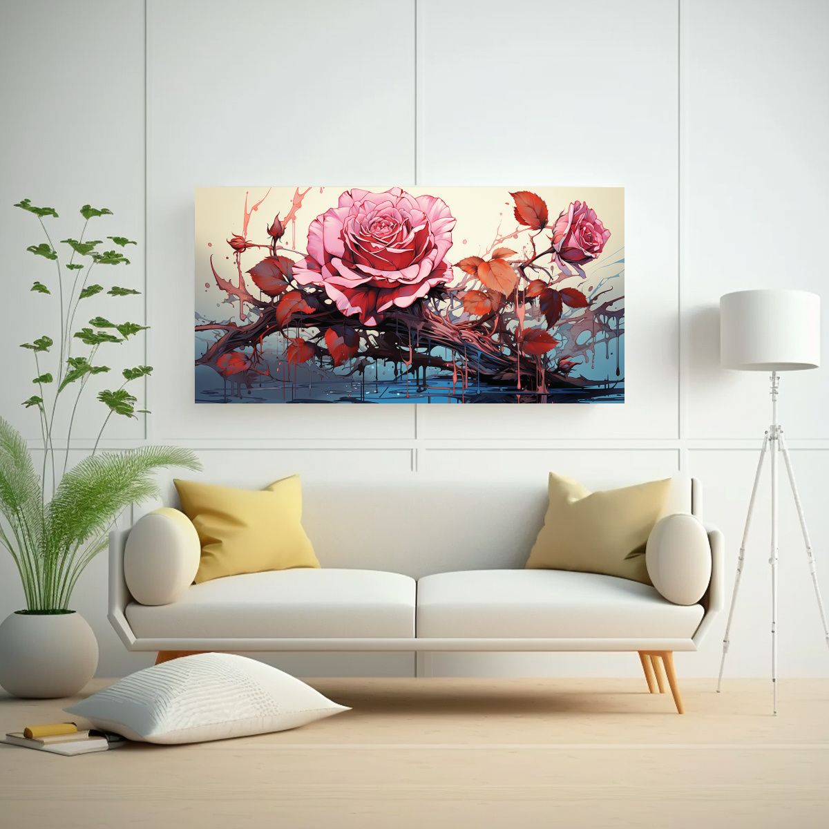 GENERICO - Cuadro De Arte Con Una Combinación Cálida De Un 120x60 Cm