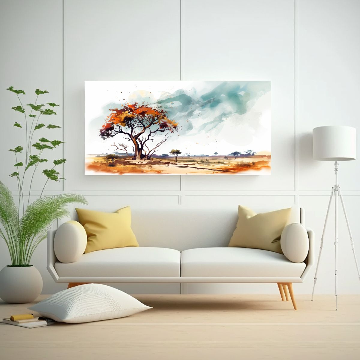 GENERICO - Paisaje Dinámico De La Sabana Y El árbol Del 120x60 Cm