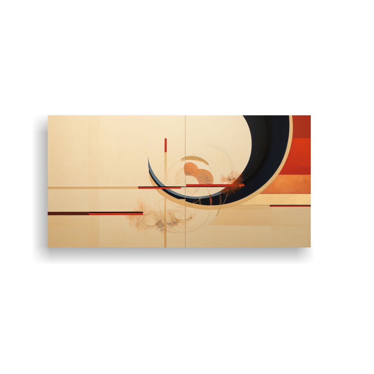 GENERICO - Pintura Abstracta Japonesa En Tela Sublimada 120x60 Cm