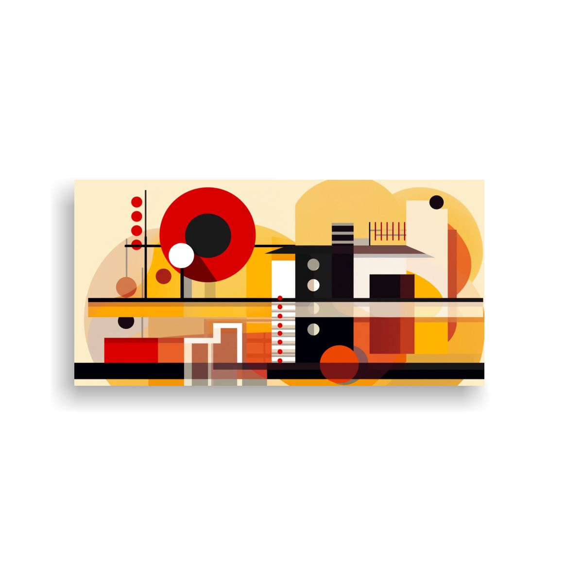 GENERICO - Cuadro Lienzo Arte Cuadro Bauhaus Simple Original 120x60 Cm