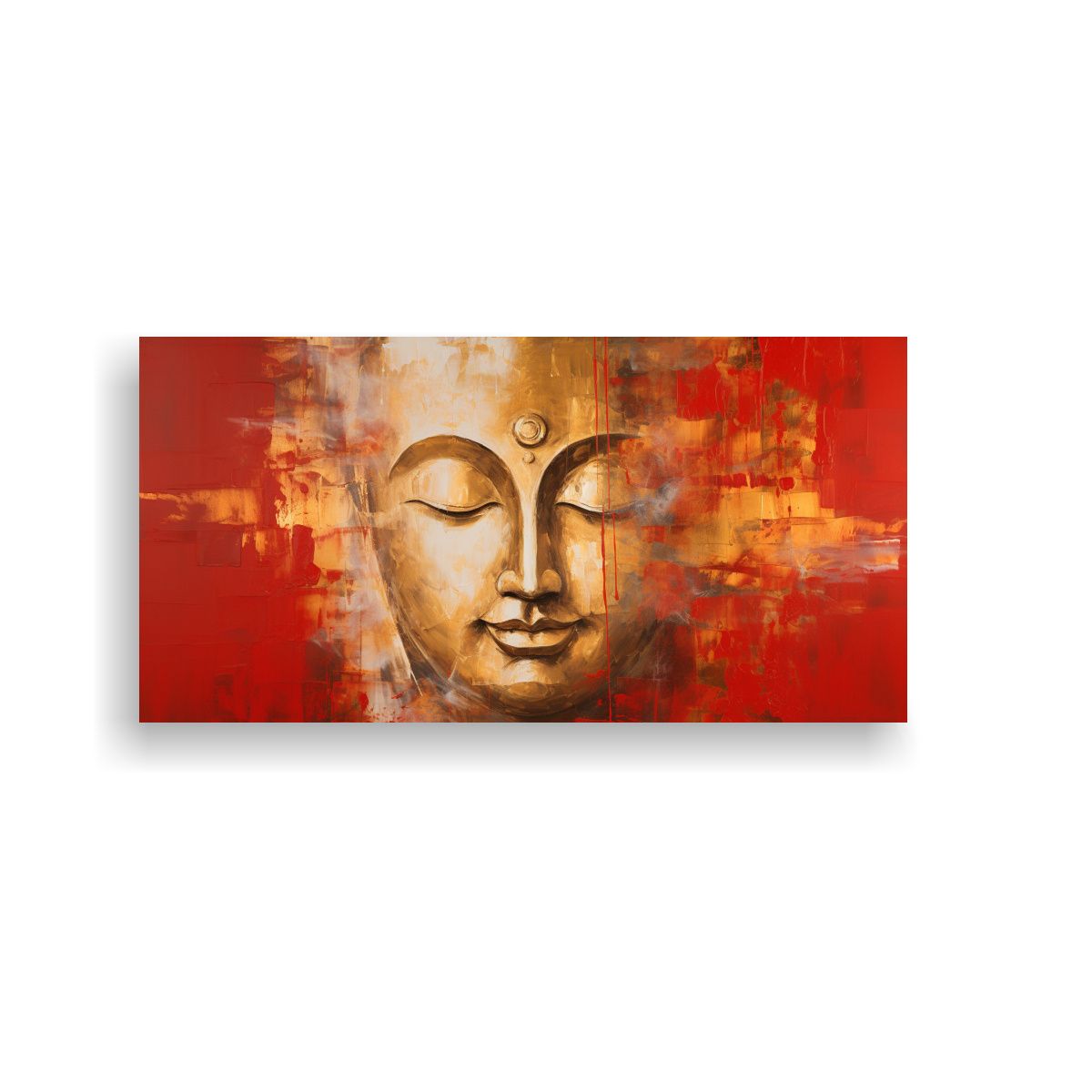 GENERICO - Pintura Decorativa Abstracta De Rostro De Buda En 140x70 Cm