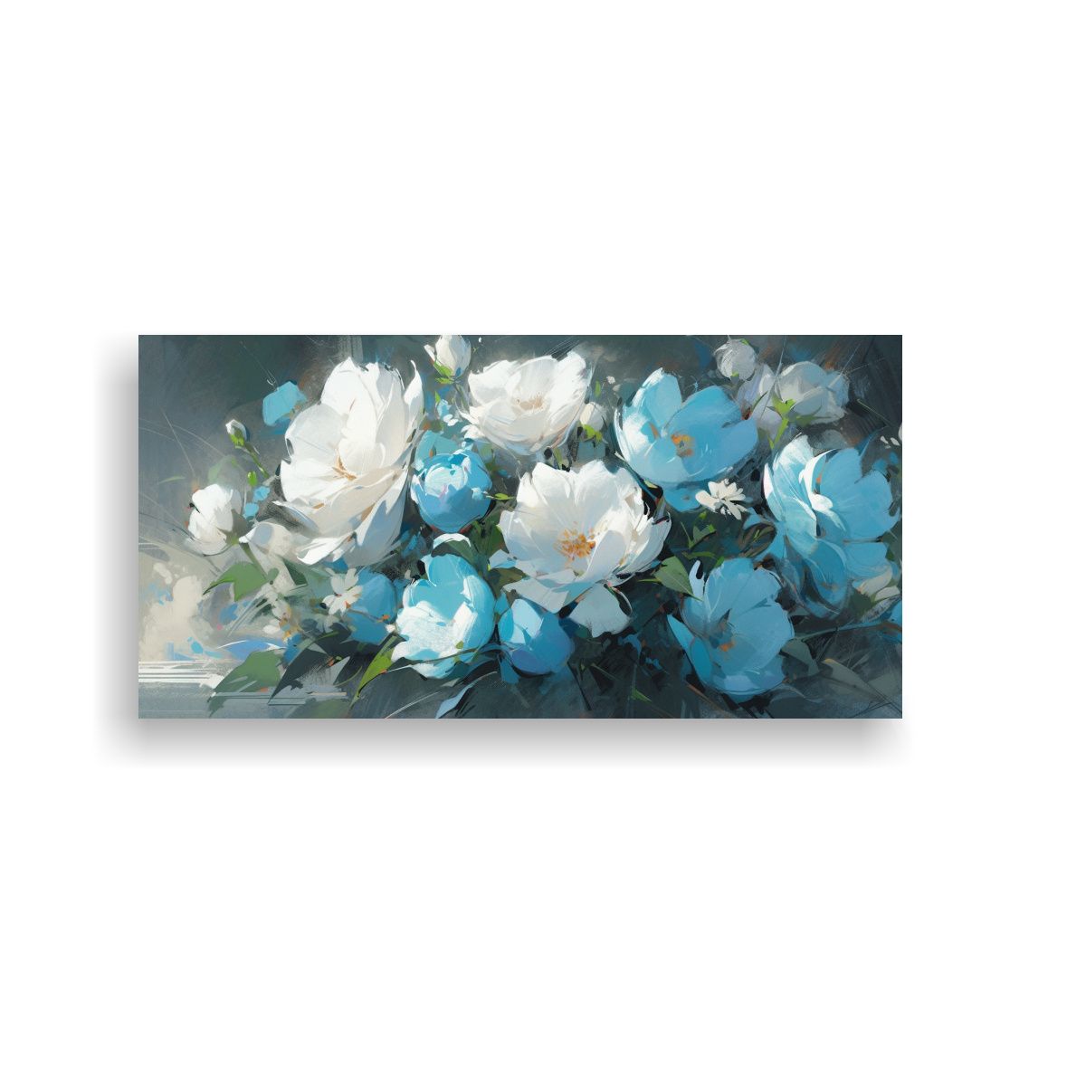 GENERICO - 1 Cuadro Inspirador Composición A Colores Cyan 120x60 Cm