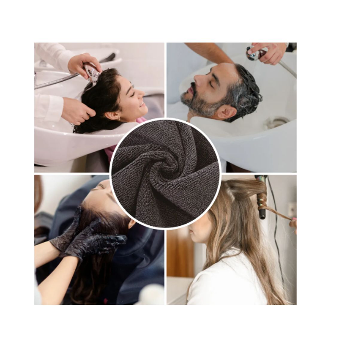 GENERICO - Maxcare 5 Toallas De Peluquería 45cmx85cm Gris