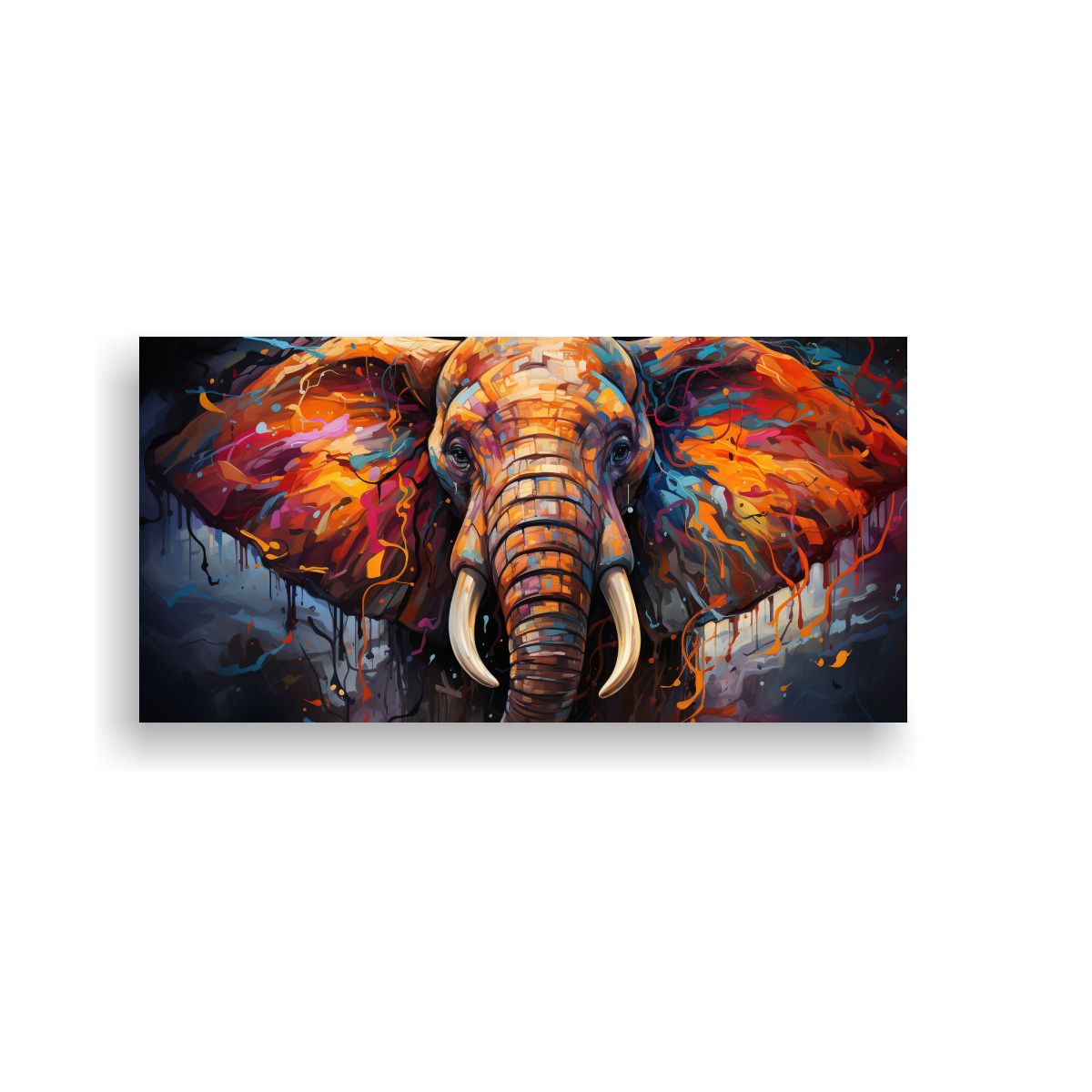 GENERICO - Lienzo Inspirador Elefante Asiático Estilo 140x70 Cm