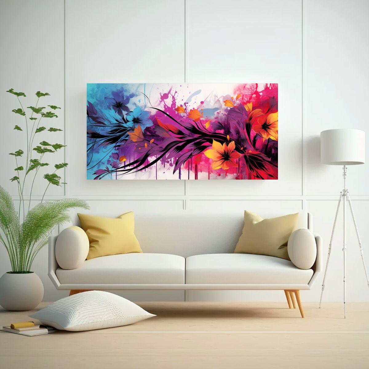 GENERICO - Pinturas Decorativas En Estilo Medio Brochazo 140x70 Cm