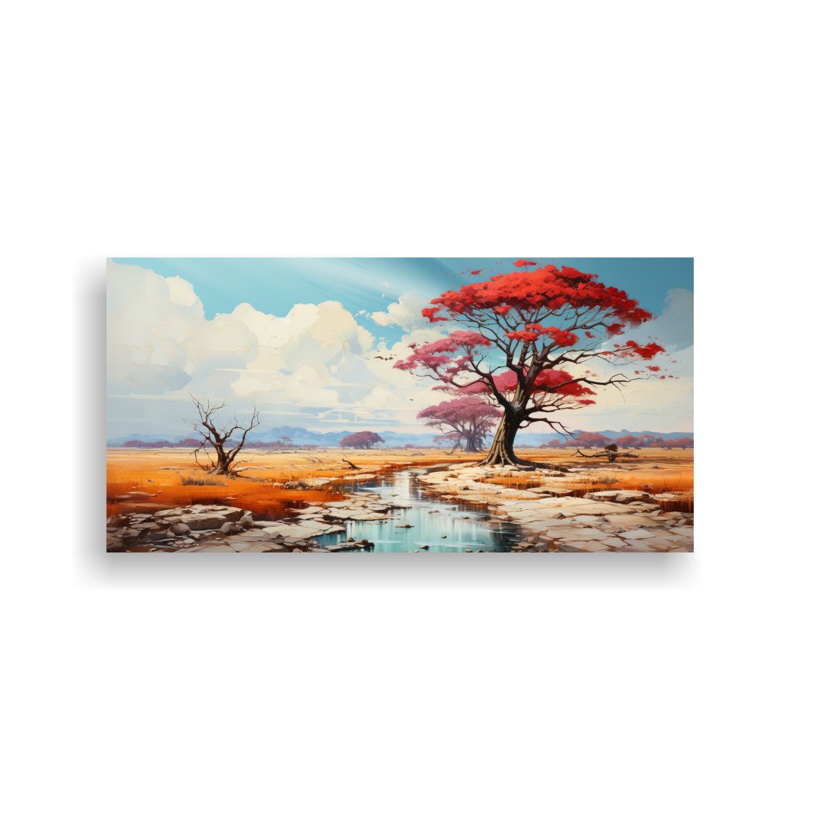 GENERICO - Pinturas Abstractas De árbol De Sabana Y 140x70 Cm.