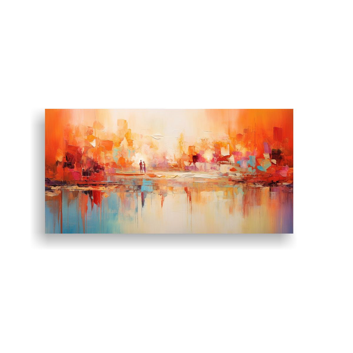 GENERICO - Cuadro Lienzo Expresión Verano Tarde Capturada 140x70 Cm