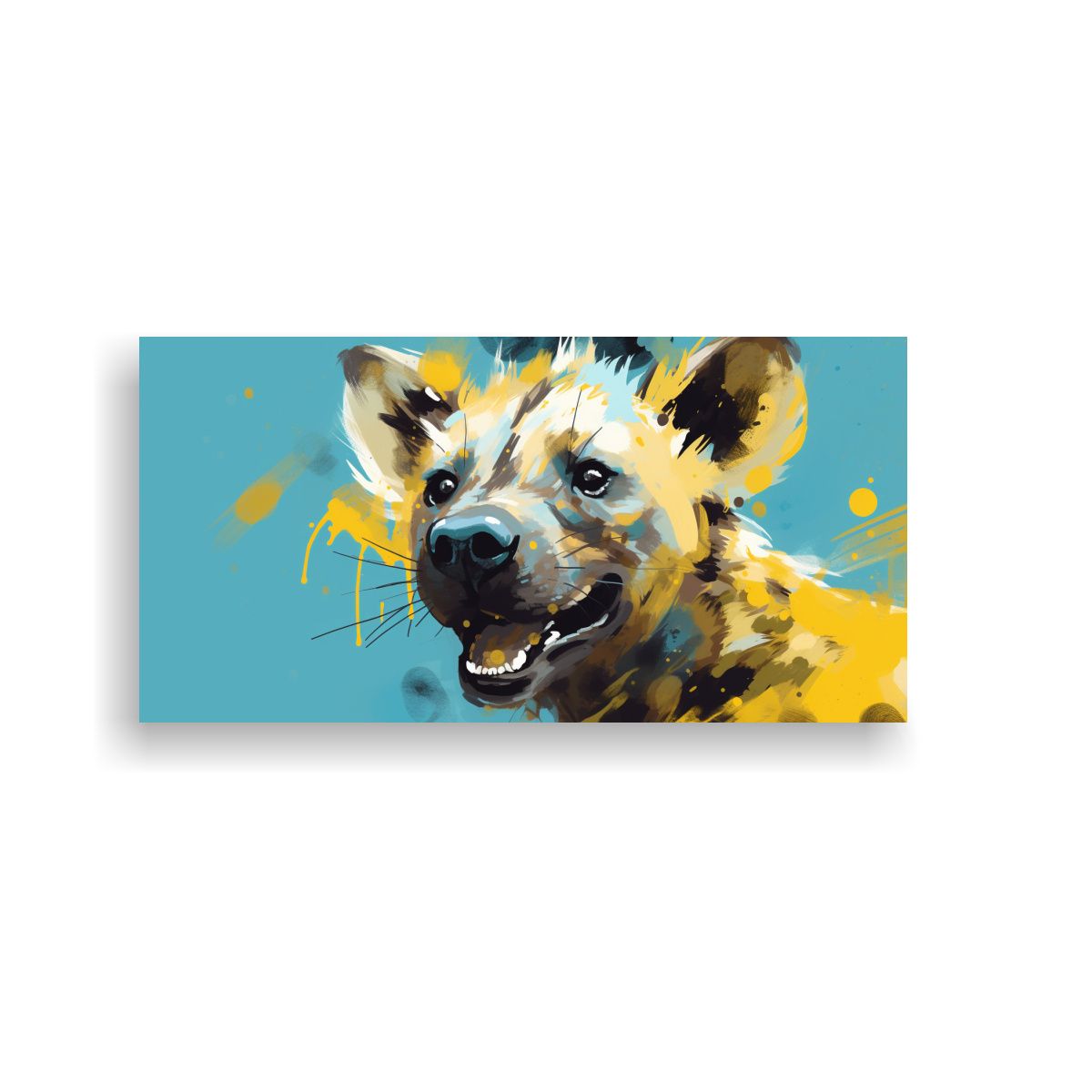 GENERICO - Pintura Decorativa Hiena En Tonos Pastel Y 140x70 Cm.