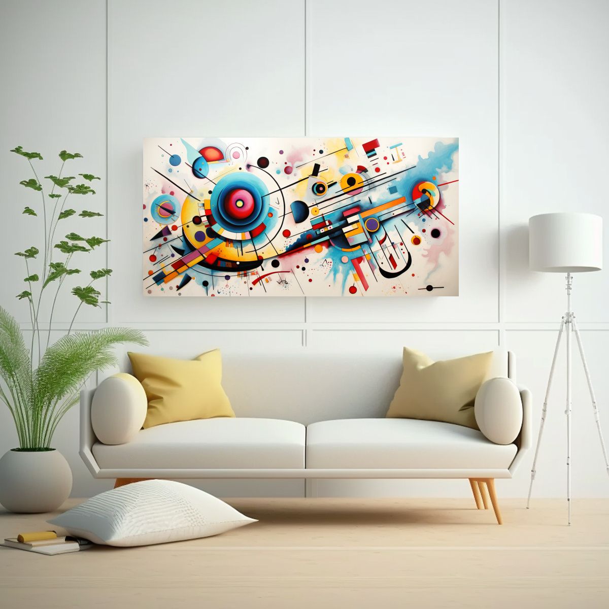 GENERICO - Pinturas Arte Vintage Estilo Kandinsky Para 140x70 Cm