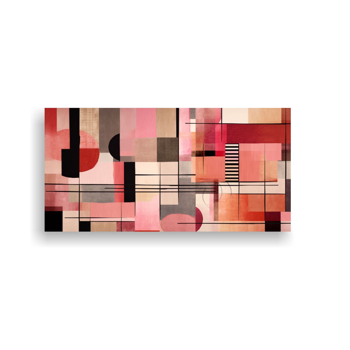 GENERICO - Alfombra Rosa Claro Rosa Oscuro Beige Con 120x60 Cm