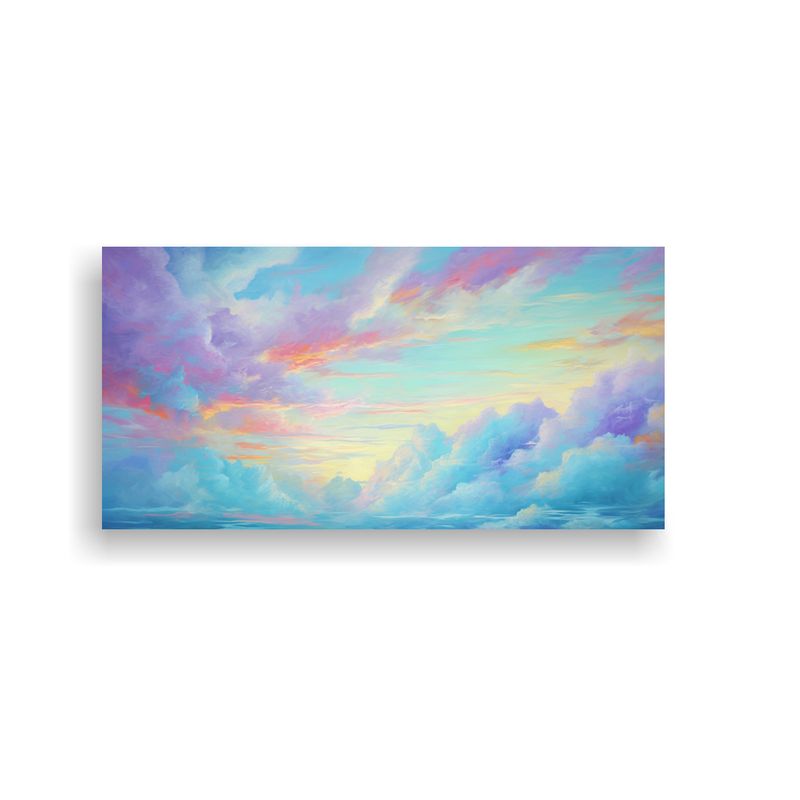 GENERICO - Lienzo Abstracto Patrón Intensidad Amanecer Con 120x60 Cm