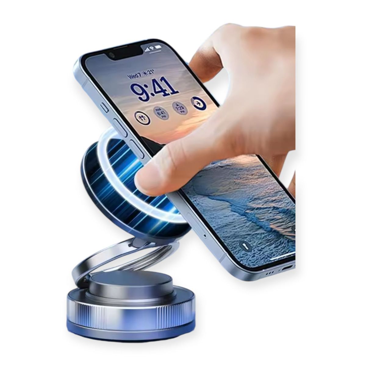 GENERICO - Porta Celular Soporte Magnetico De Succión Al Vacio Ventosa