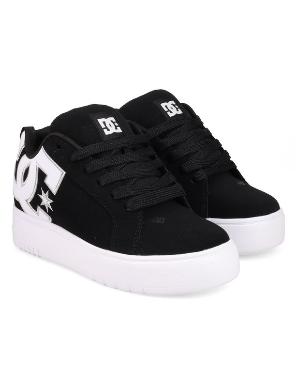 Zapatilla Mujer Court-Graffik Plataforma - Negro