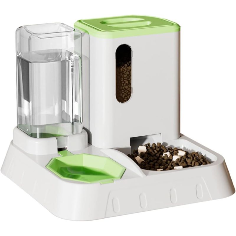 ANIMAL - Comedero Y Bebedero Automático Para Gatos Y Perros Verde