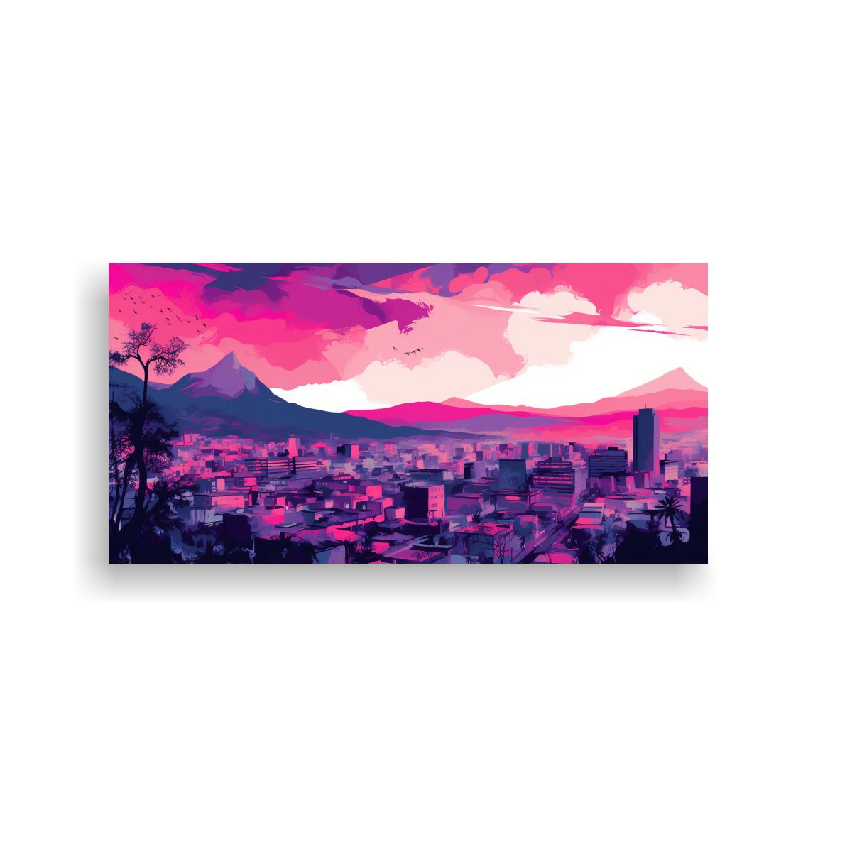 GENERICO - Pinturas Decorativas Inspiradas En Santiago En 140x70 Cm