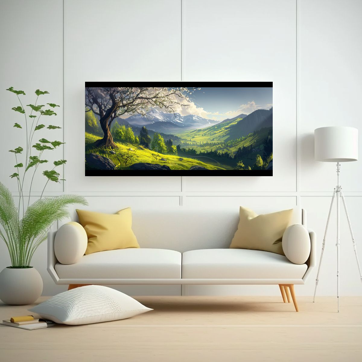 GENERICO - Paisaje Natural En Cuadro Horizontal Para 140x70 Cm