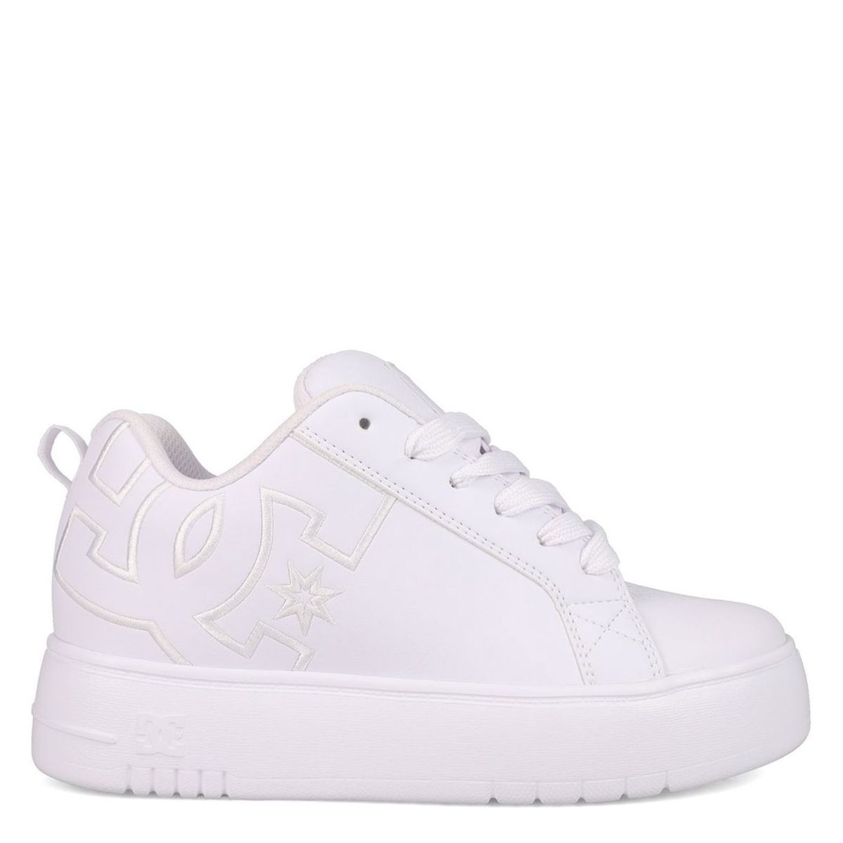 DC SHOES - Zapatilla Mujer DC Court-Graffik Plataforma Blanco