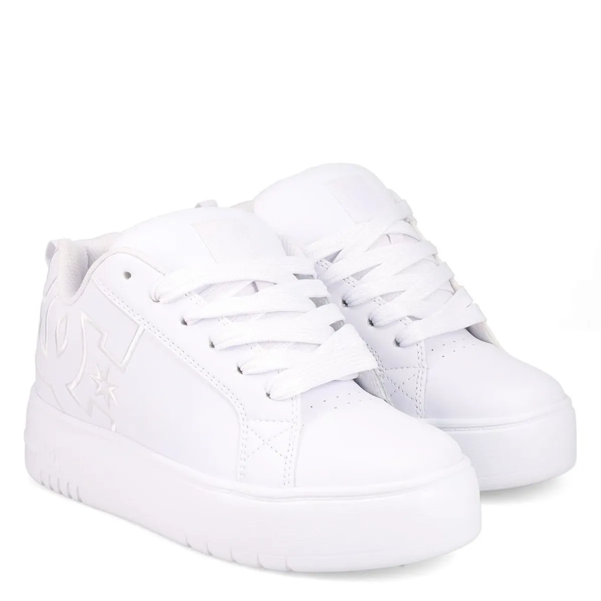 DC SHOES - Zapatilla Mujer DC Court-Graffik Plataforma Blanco