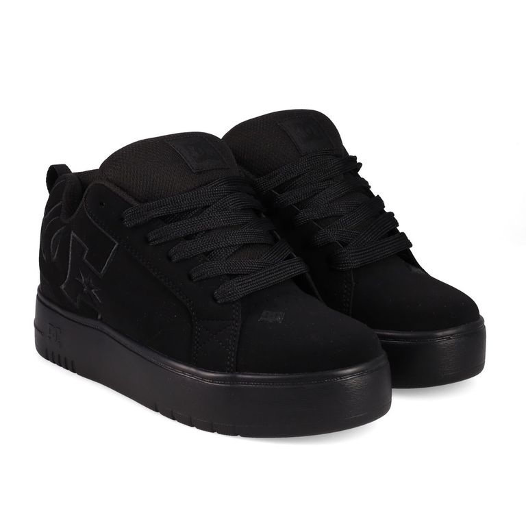Zapatilla Mujer DC Court Graffik Plataforma Negro