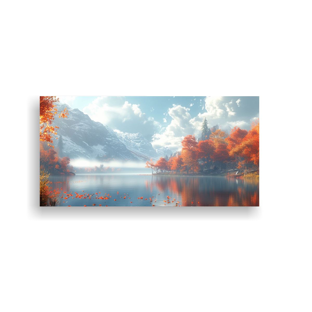 GENERICO - Cuadro Paisaje Imaginativo En Bastidor Con 140x70 Cm