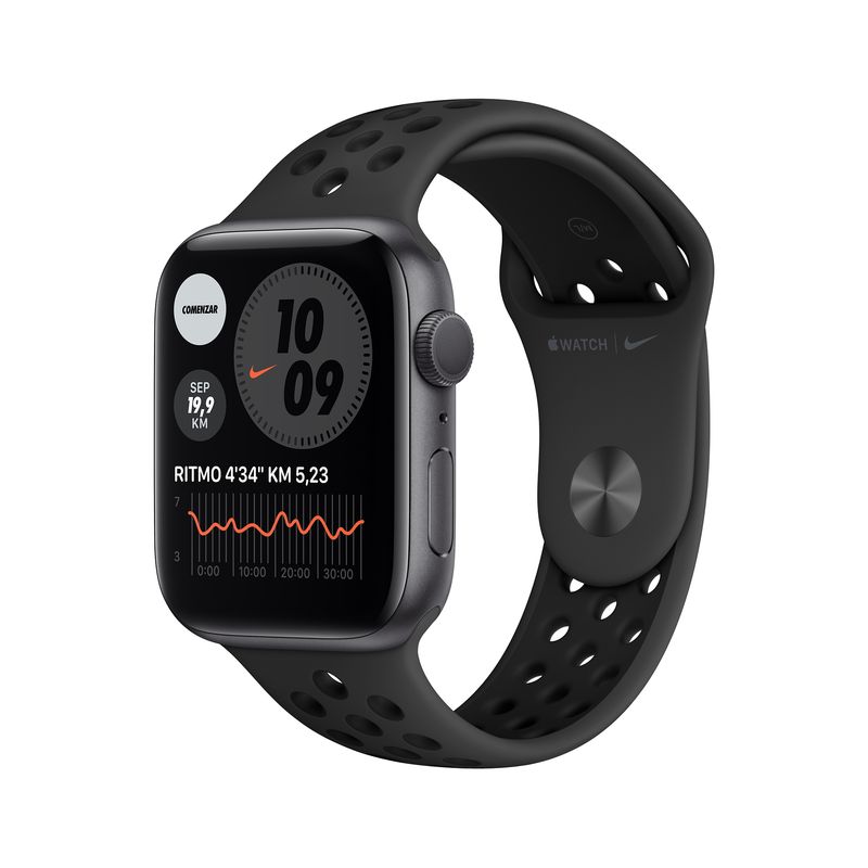 APPLE - Apple Watch Nike series 6 (44mm, GPS) - Caja aluminio gris espacial - Correa Nike sport color antracita/negra