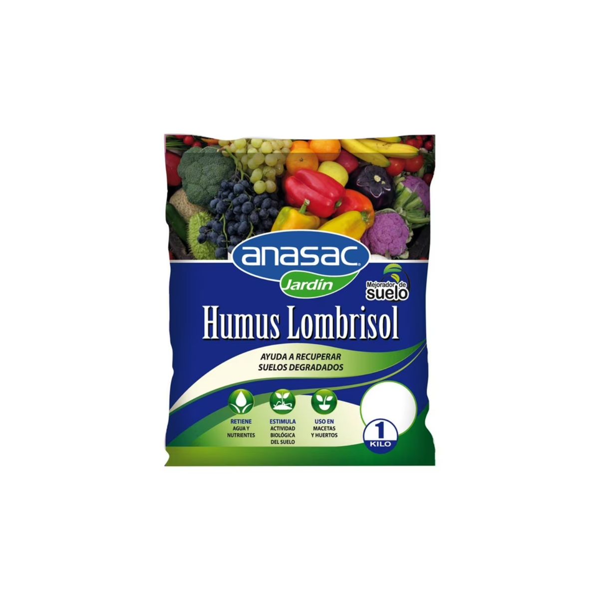 ANASAC - Mejorador de Suelo Humus Lombrisol 1 kg