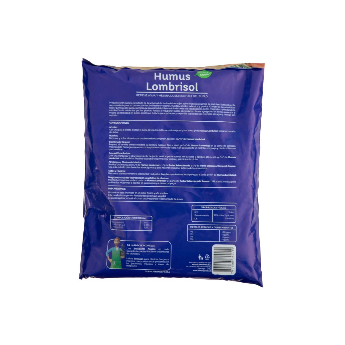 ANASAC - Mejorador de Suelo Humus Lombrisol 1 kg