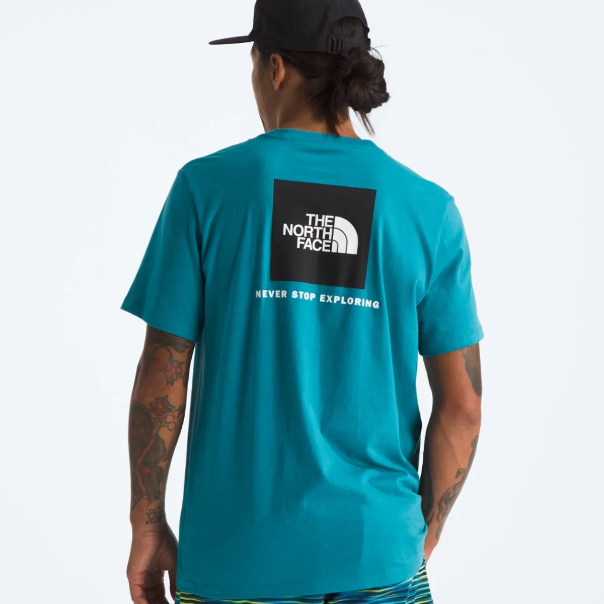 THE NORTH FACE - Polera S/S Box Nse Hombre Celeste