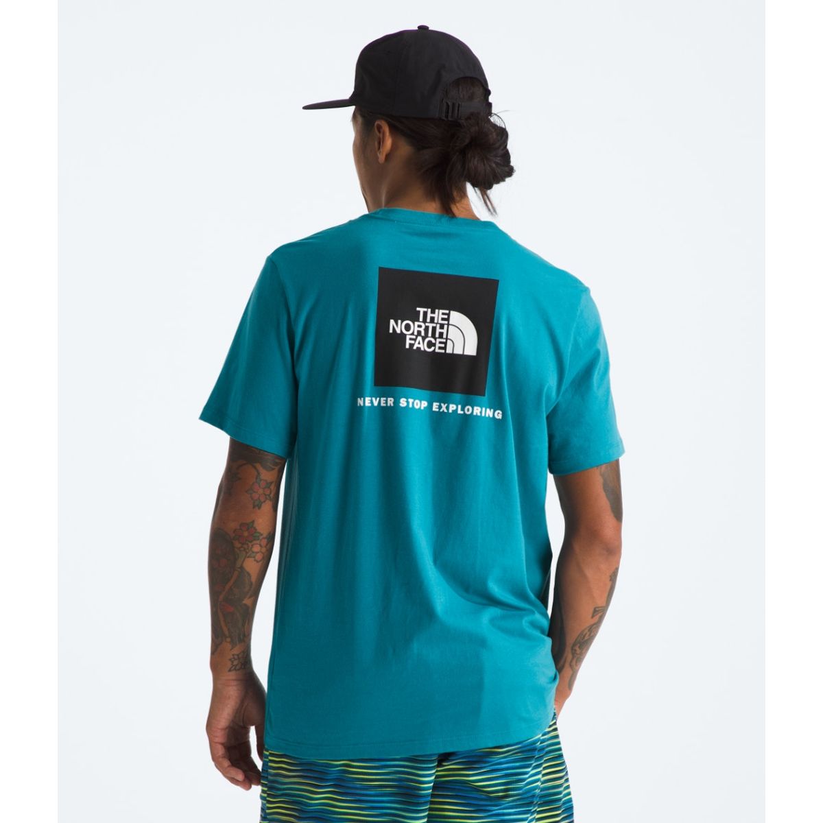 THE NORTH FACE - Polera S/S Box Nse Hombre Celeste