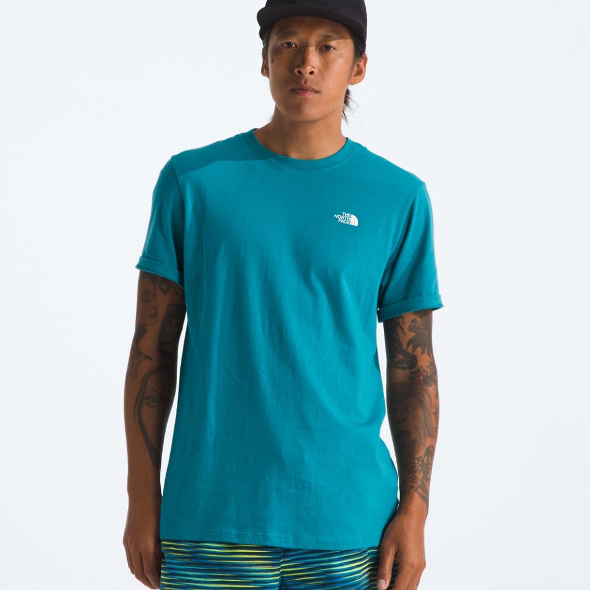 THE NORTH FACE - Polera S/S Box Nse Hombre Celeste