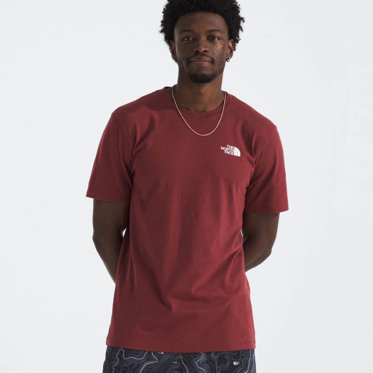 THE NORTH FACE - Polera S/S Box Nse Hombre Burdeo