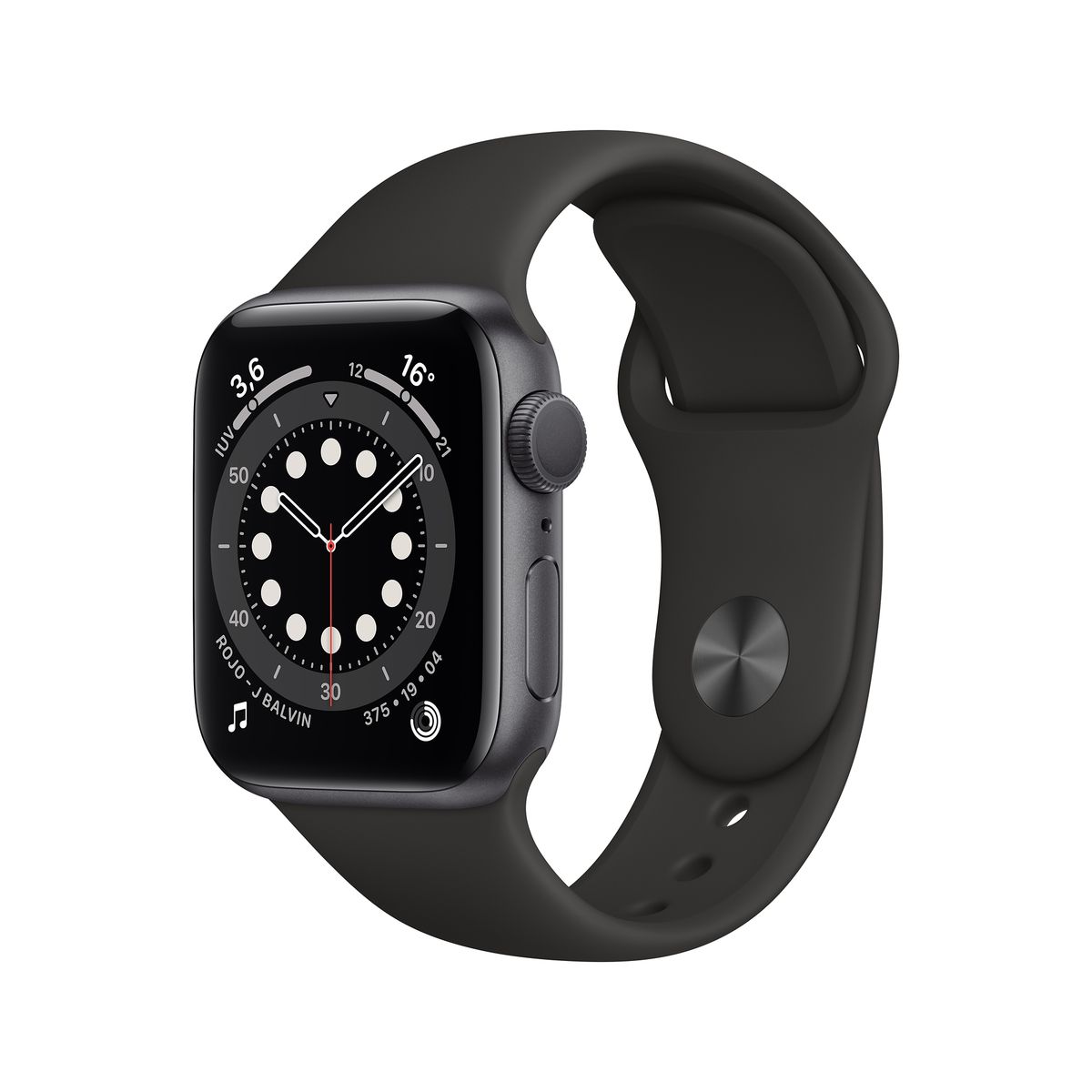APPLE - Apple&Nbsp;Watch Series 6 (40Mm, Gps) - Caja Aluminio Gris Espacial - Correa Deportiva Negra